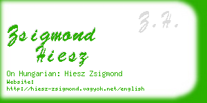 zsigmond hiesz business card